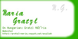 maria gratzl business card